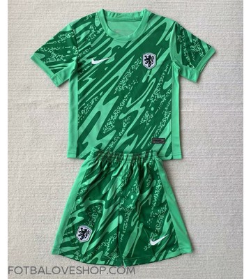 Holandsko Brankářské Dětské Domácí Dres ME 2024 Krátký Rukáv (+ trenýrky)